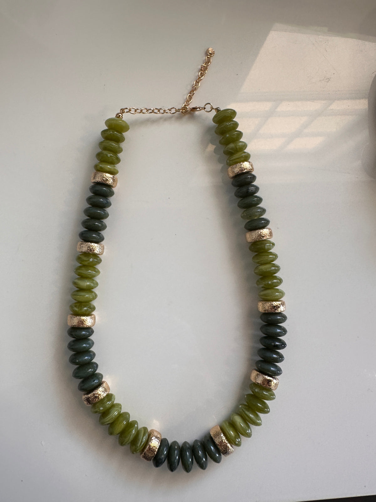 Olive & Slate Beaded Necklace