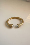 Pearl Detail Gold Bangle