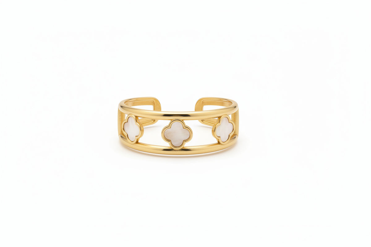 Mother of Pearl Clover Cuff