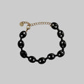 Glossy Black Link Bracelet