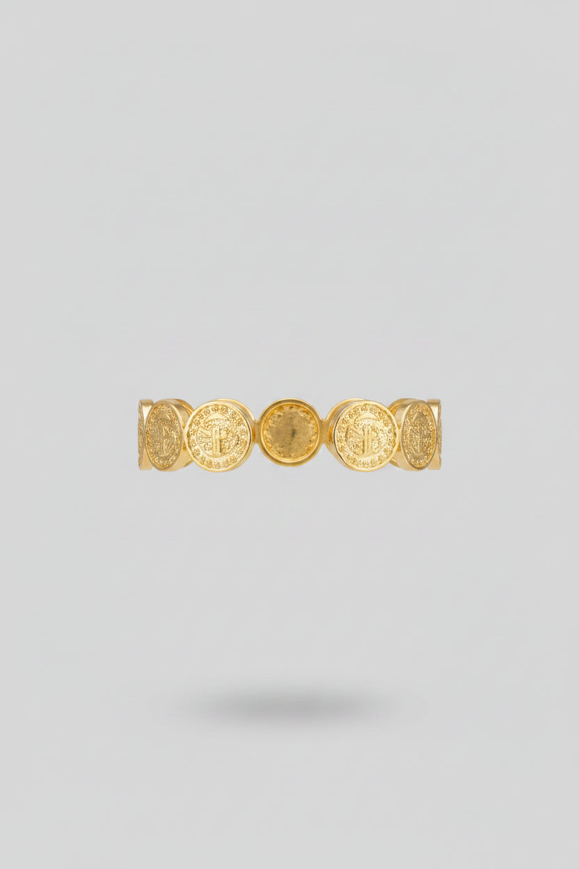 Vintage Coin Medallion Cuff