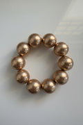 Gold Bead Statement Bracelet