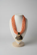 Orange Beaded Statement Necklace