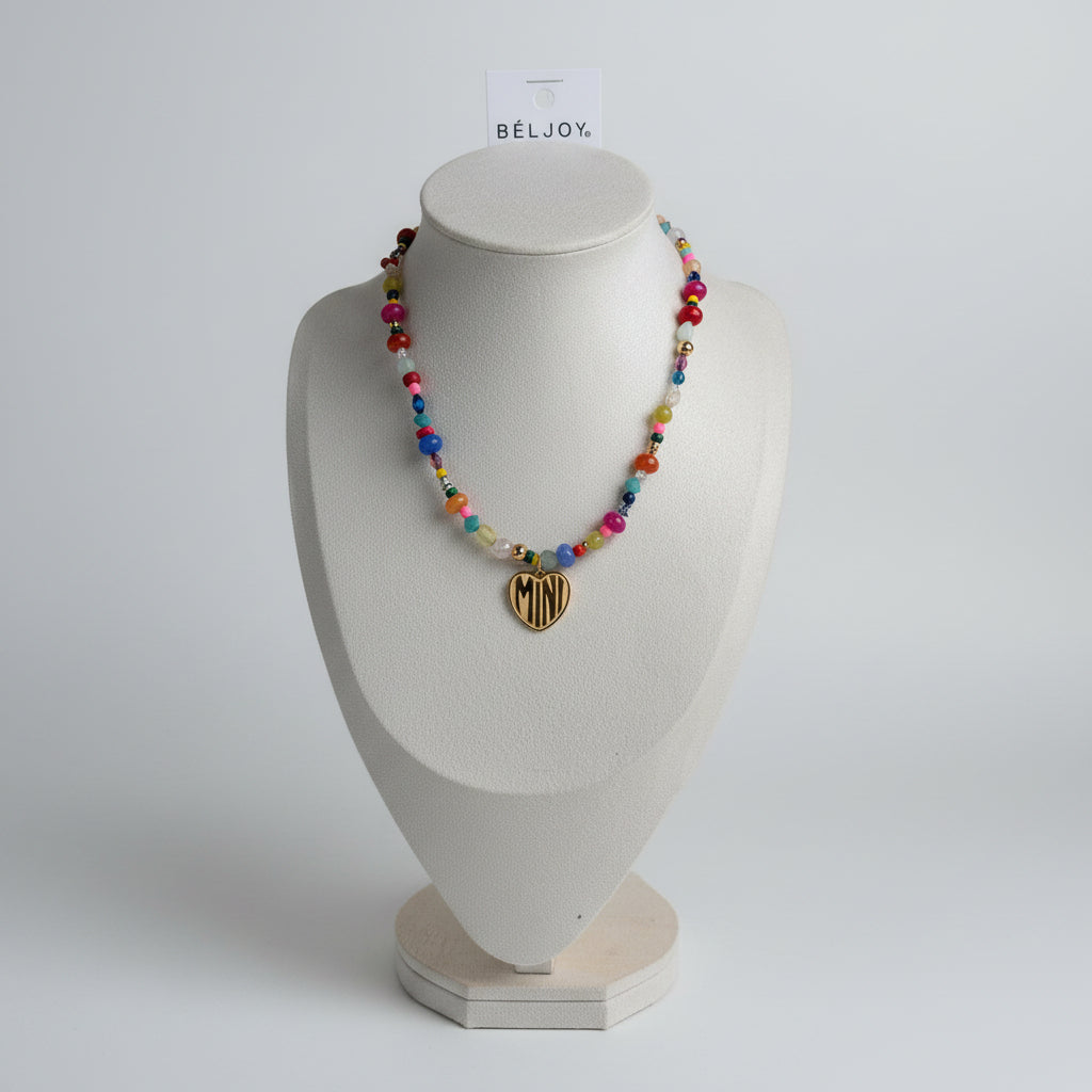 Colorful Beaded MINI Pendant Necklace