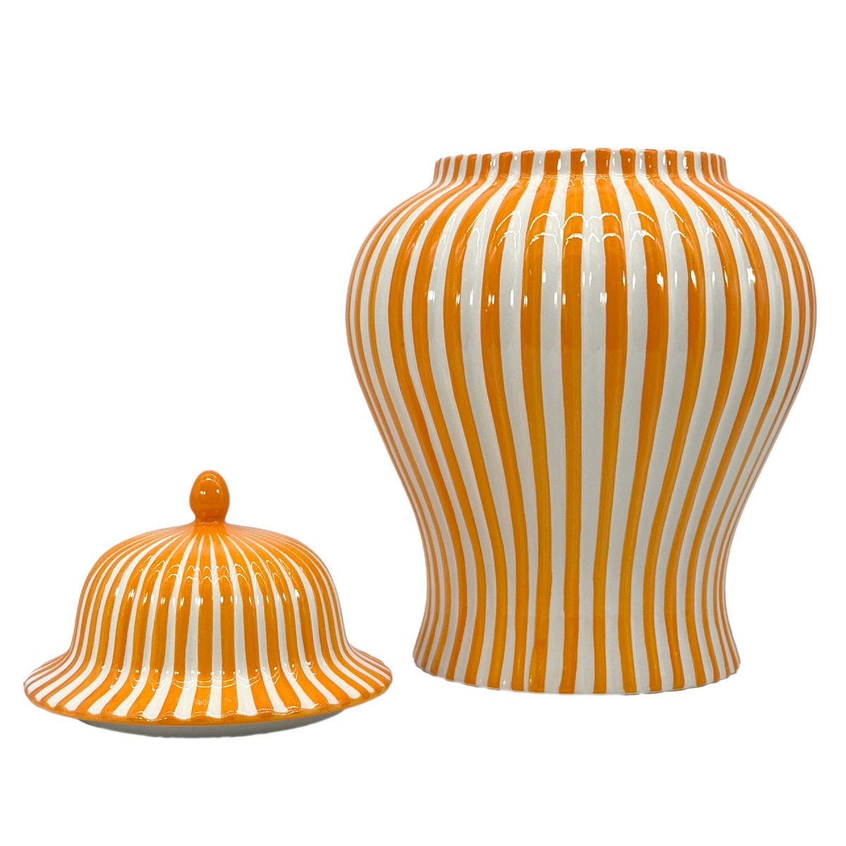 Candy Cane Striped Ceramic Vase 18" [New Colors 2026]