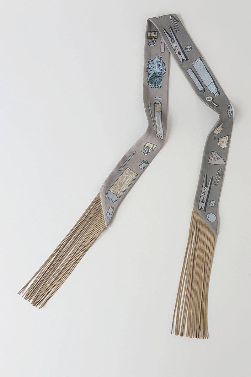 Printed Fringed Detail Scarf