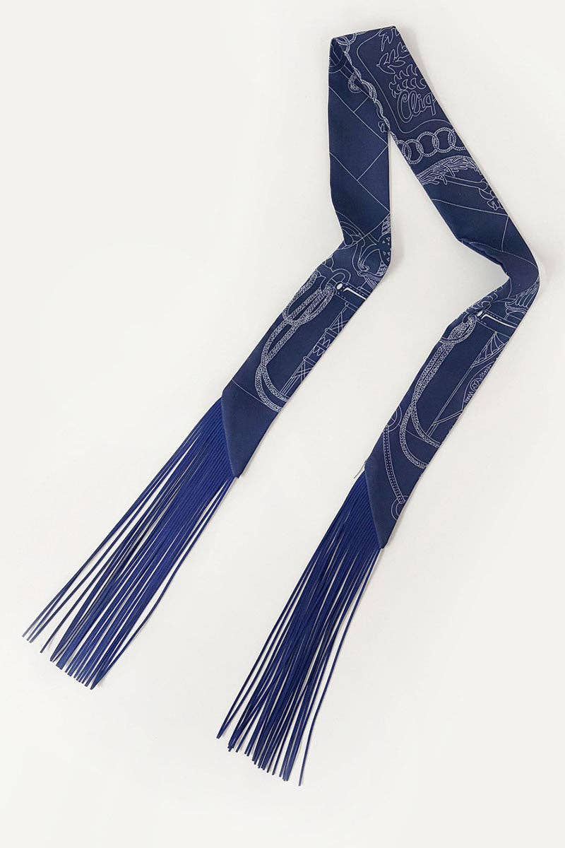 Printed Fringed Detail Scarf