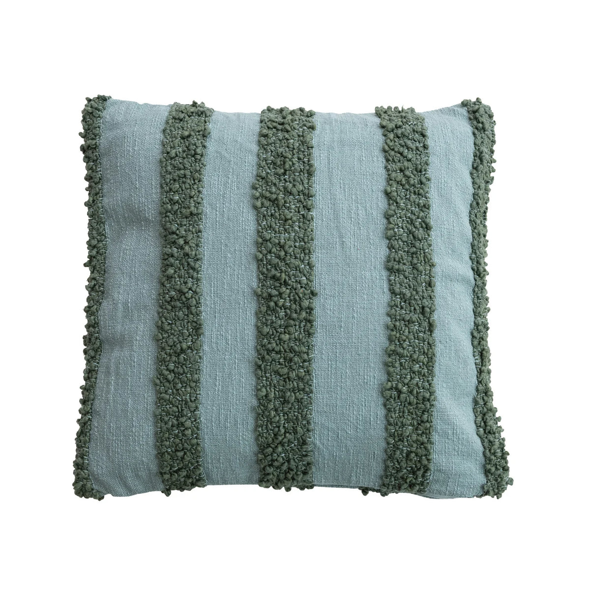 Sage Green Textured Stripe Pillow