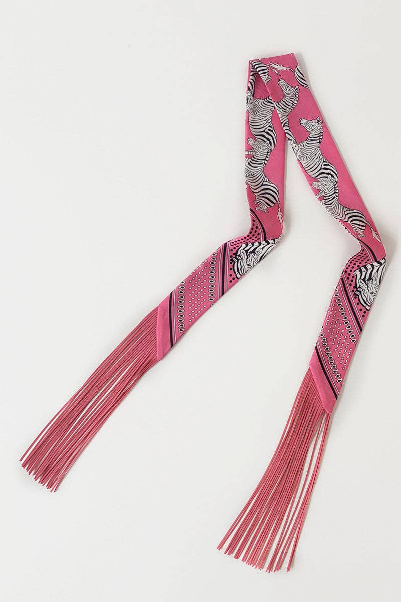 Printed Fringed Detail Scarf