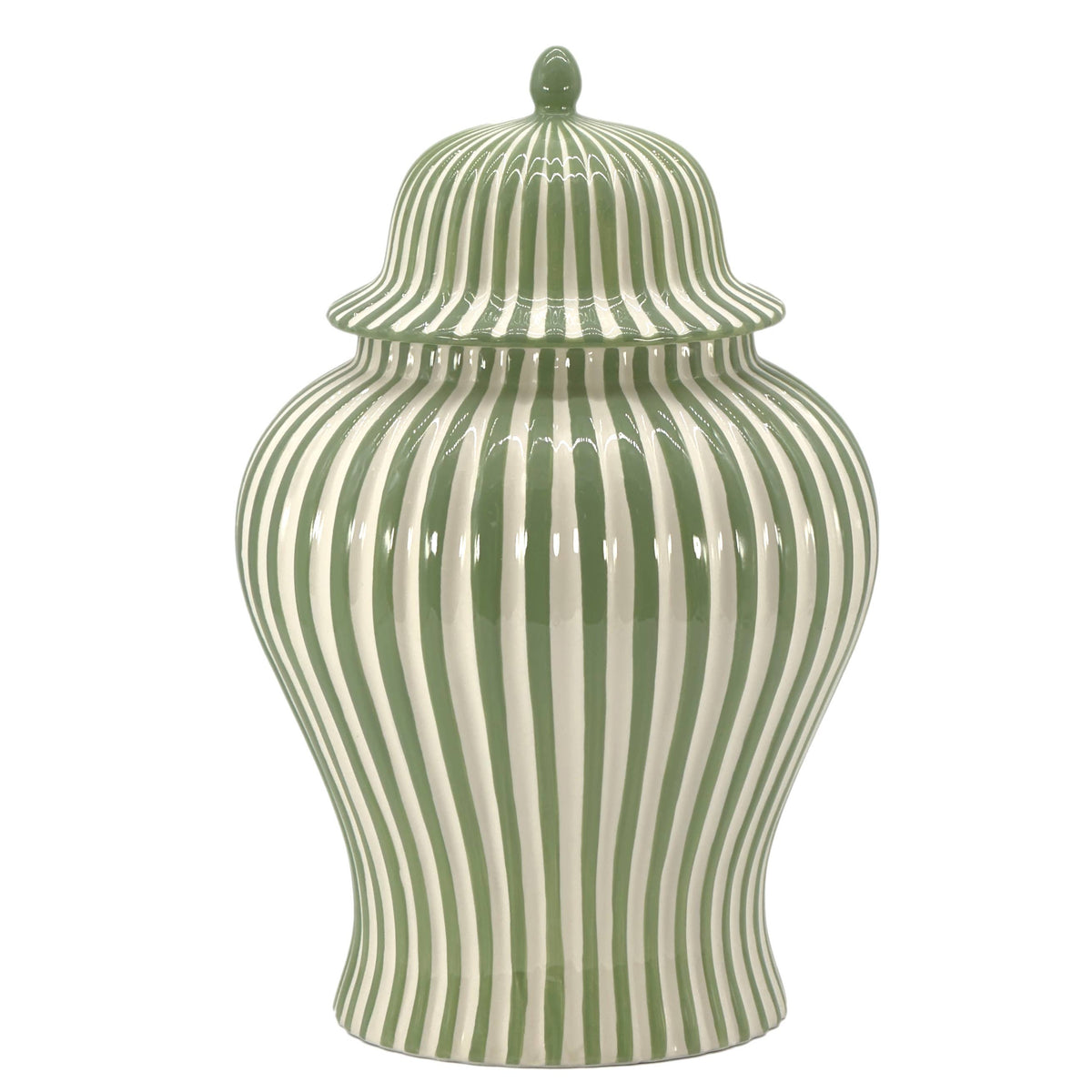 Candy Cane Striped Ceramic Vase 18" [New Colors 2026]