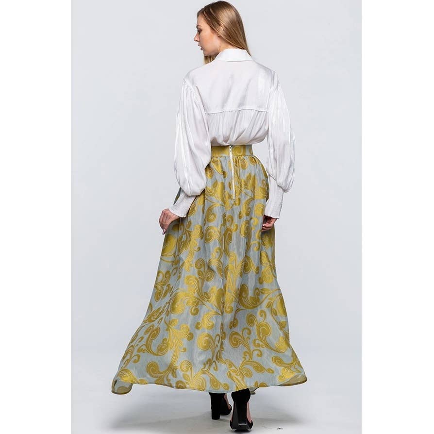 Embroidered Maxi Skirt