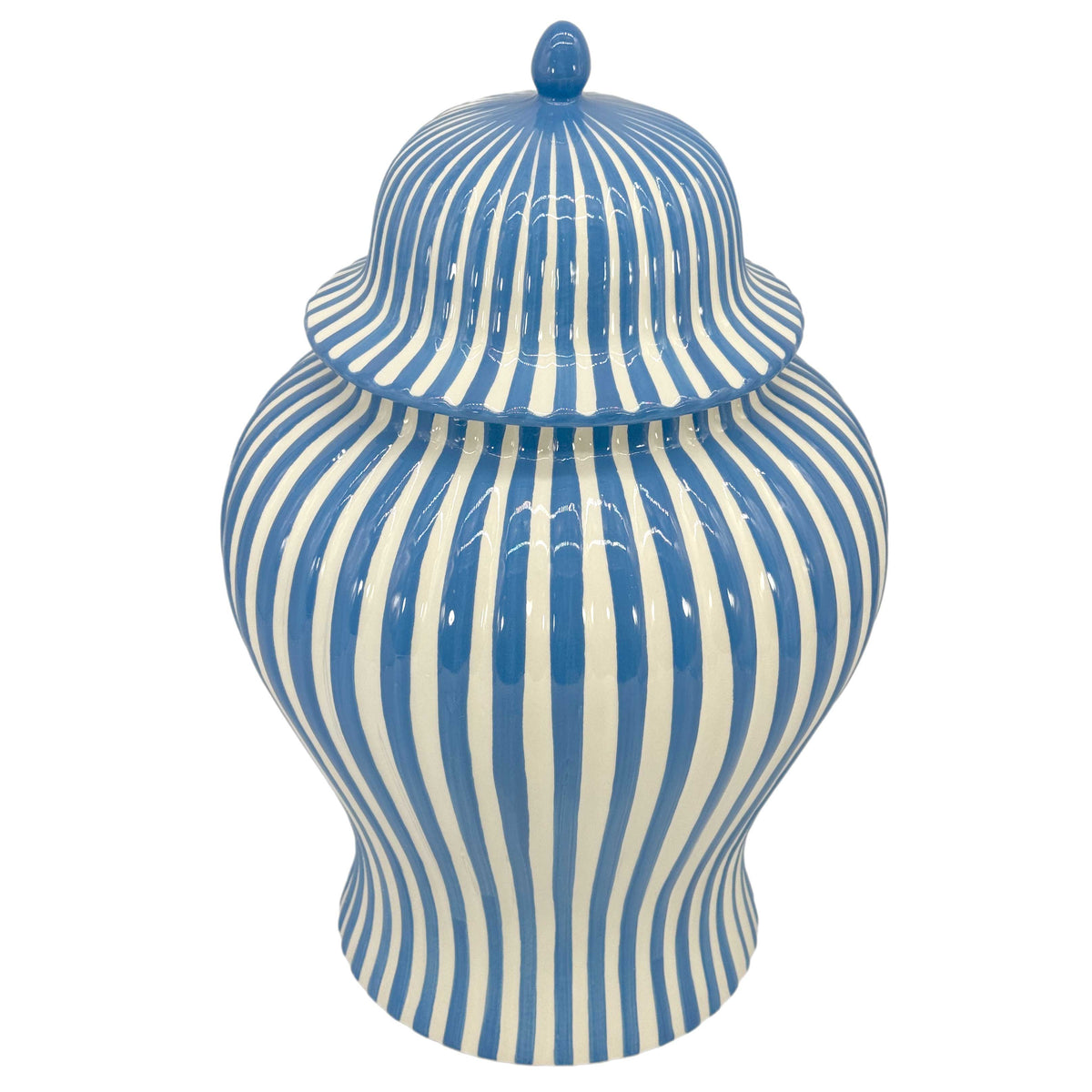 Candy Cane Striped Ceramic Vase 18" [New Colors 2026]