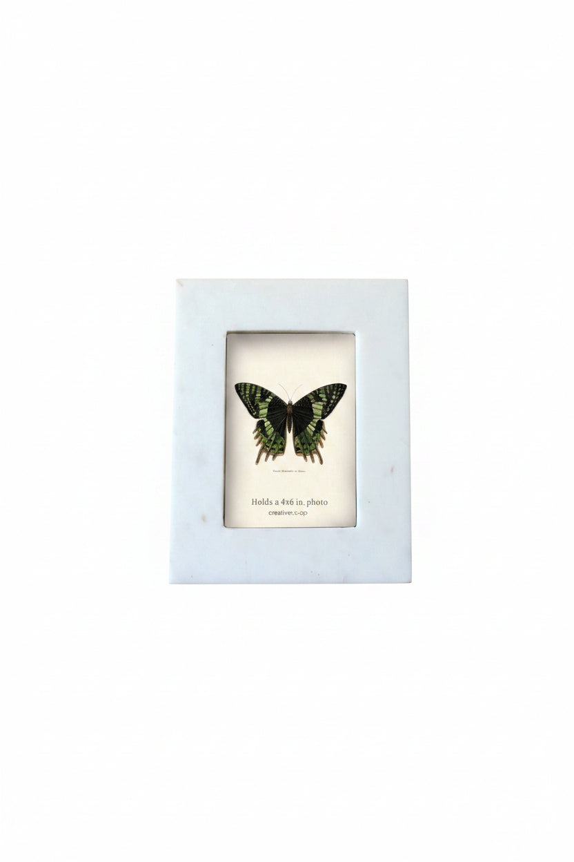 Classic White Marble 4x6 Frame
