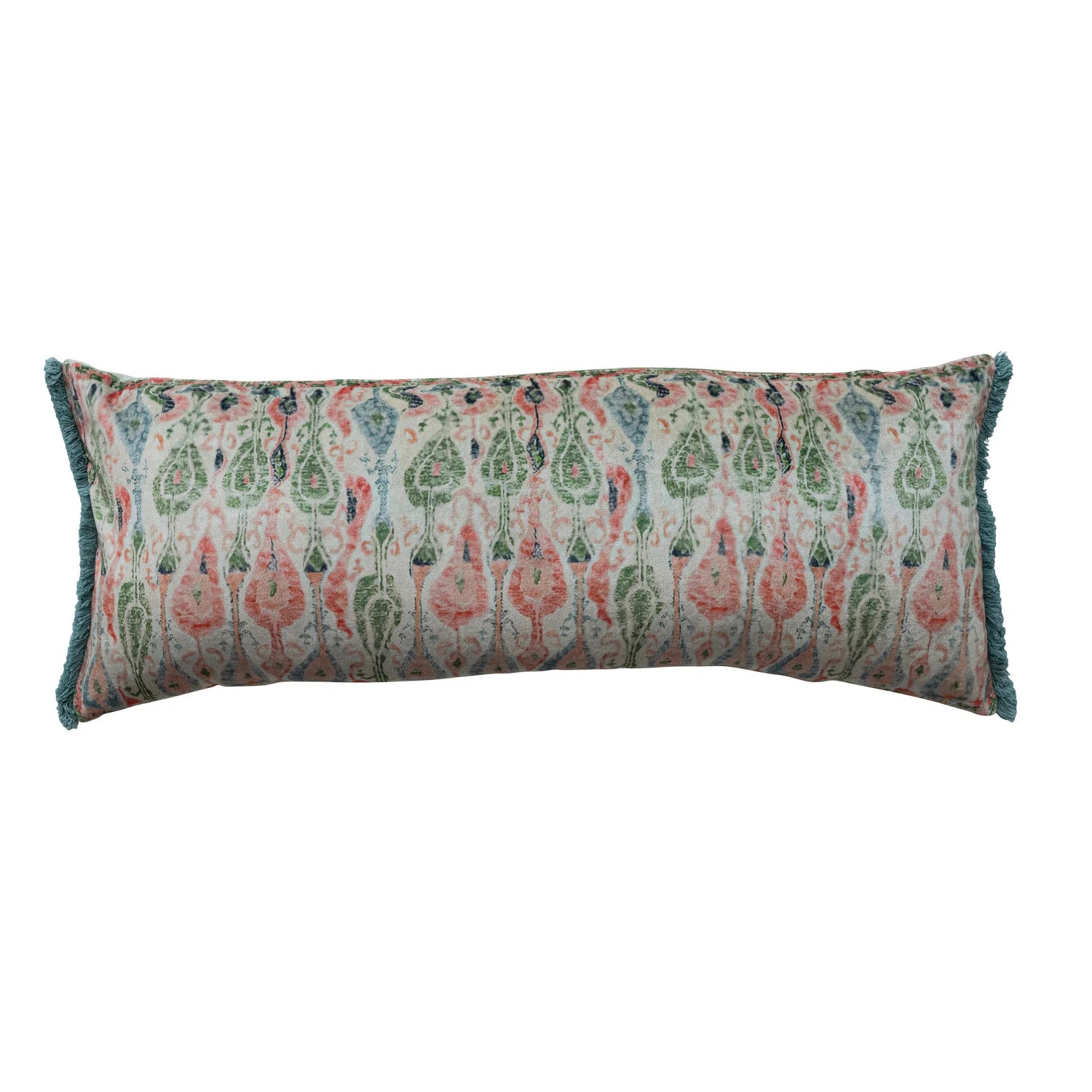 Vintage Floral Bolster Throw Pillow