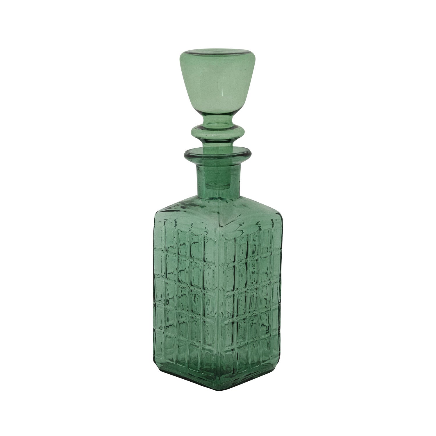 Emerald Textured Glass Decanter