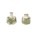 Vintage Green Floral Bud Vase