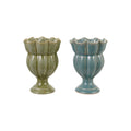 Scalloped Ceramic Vase