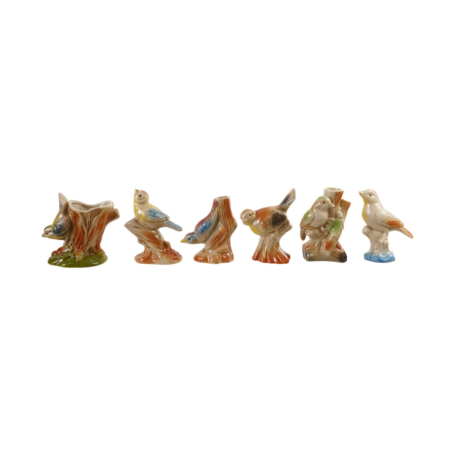 Vintage Ceramic Bird Bud Vase Collection