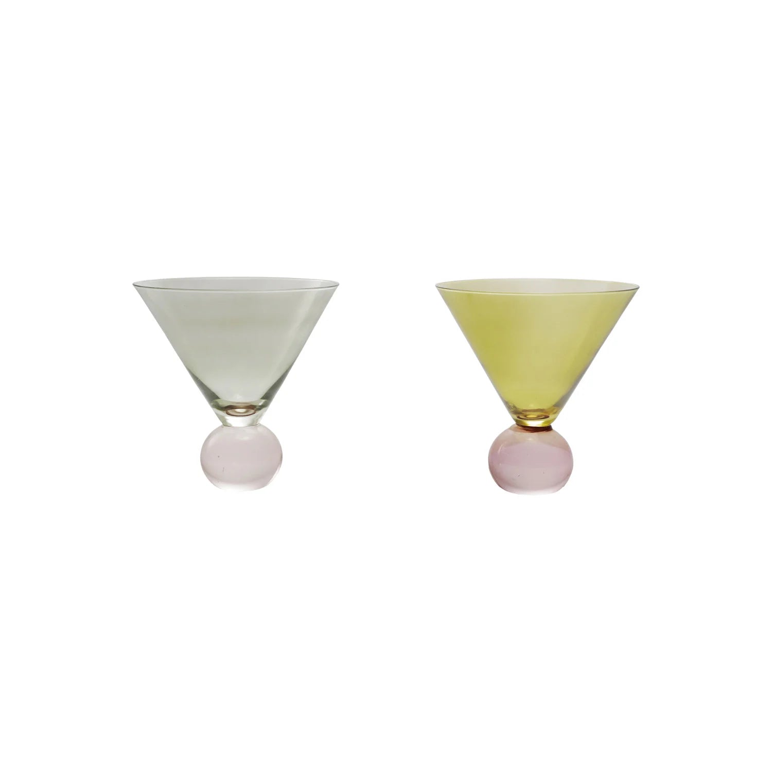 Pastel Stemless Martini Glass