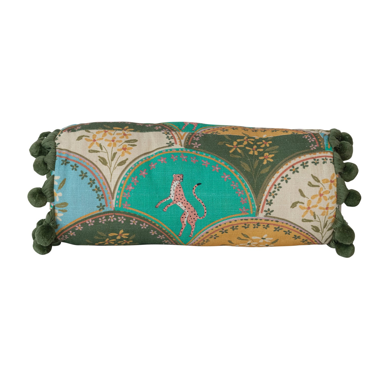 Botanical Cheetah Lumbar Throw Pillow