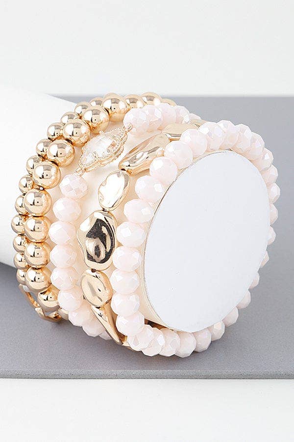 Beaded Clover Accent Jewelry Set Bracelet