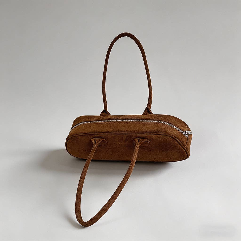 Vintage Suede Long Shoulder Bag