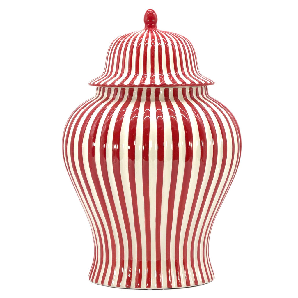 Candy Cane Striped Ceramic Vase 18" [New Colors 2026]