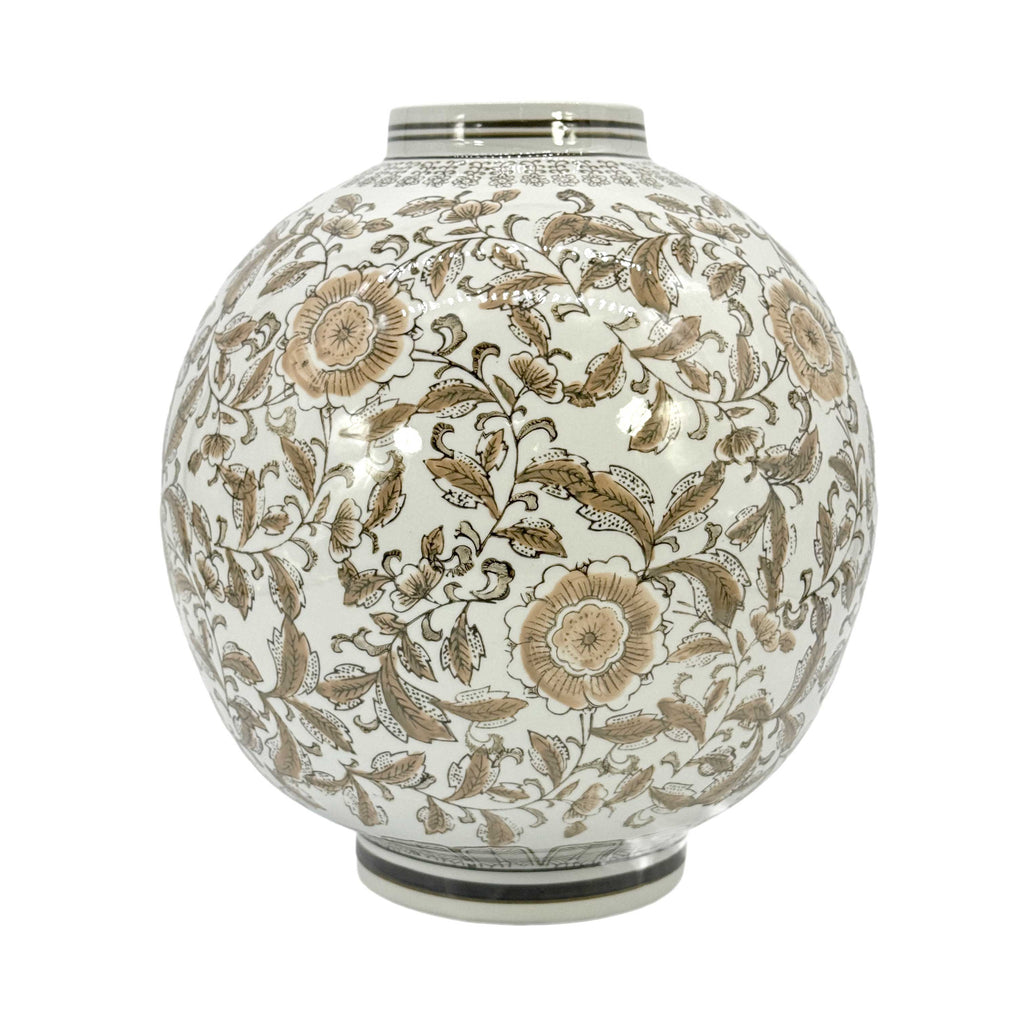12" Dia Ceramic Globe Vase