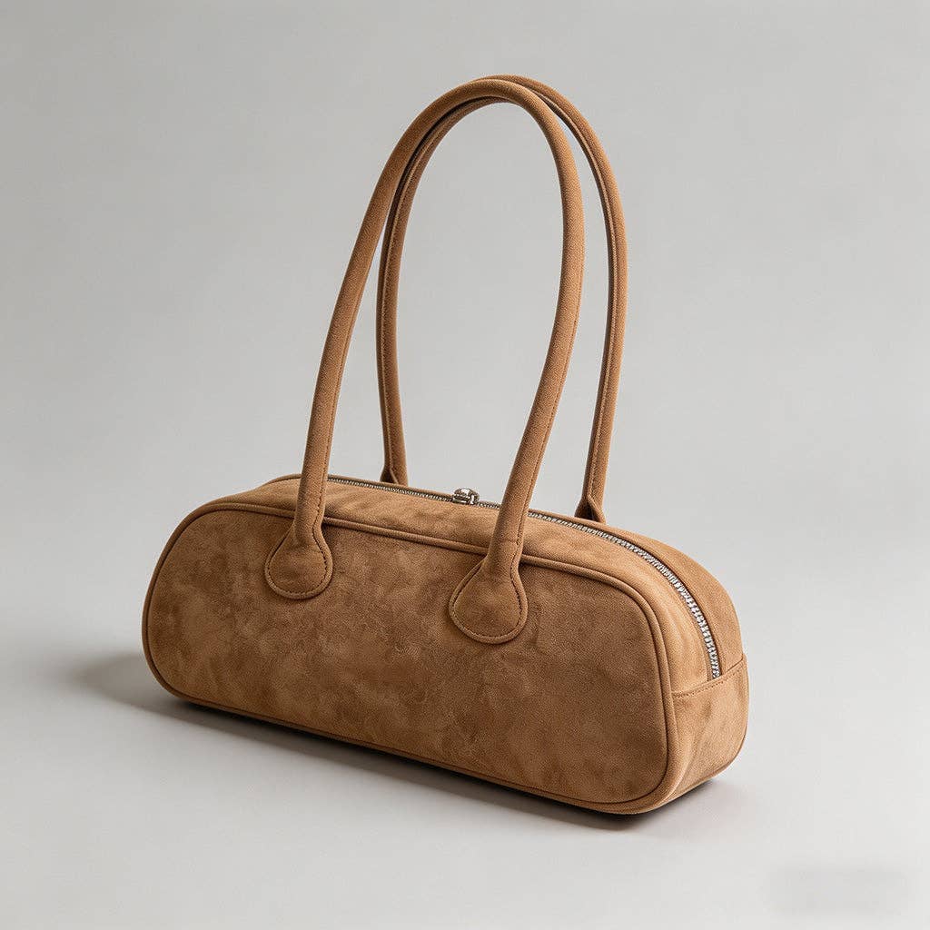 Vintage Suede Long Shoulder Bag