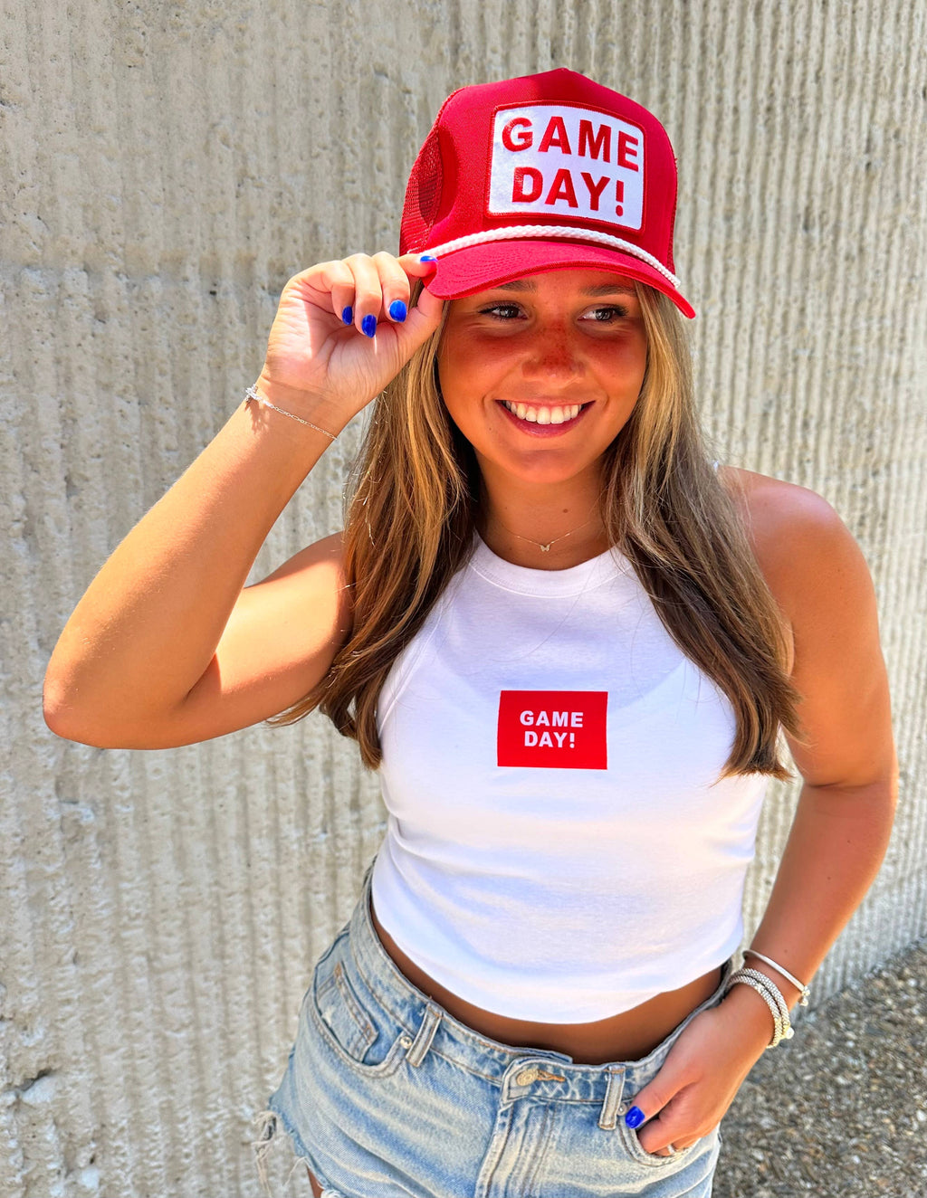 Game Day Tank Top Football School Spirit Red