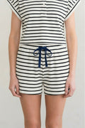 Navy Stripe Lounge Shorts