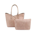 2-in-1 Stitch Trim Detail Shoulder/Tote Set Bag
