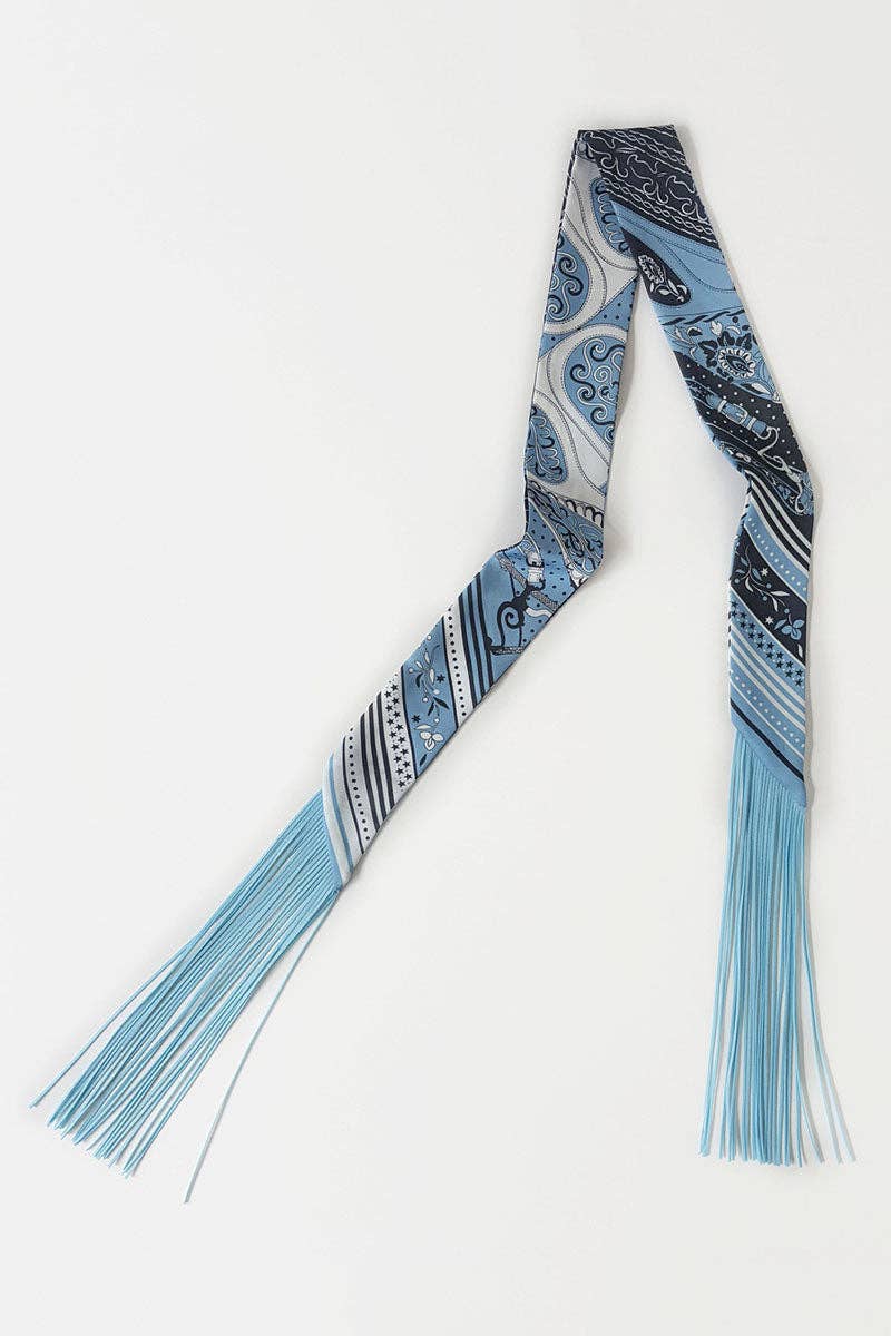 Printed Fringed Detail Scarf