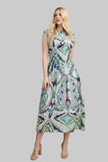 Sage Mosaic Midi Dress