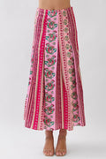 Pink Paisley Maxi Skirt