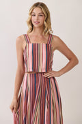 Sunset Stripe Crop Top