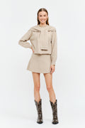 Oatmeal Layered Look Sweater